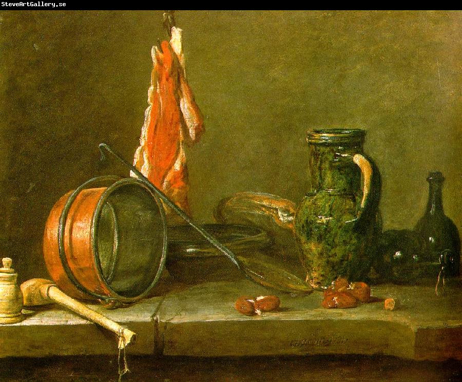 jean-Baptiste-Simeon Chardin A  Lean Diet with Cooking Utensils